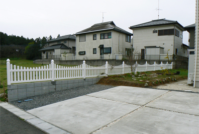 バイナルフェンス施工例