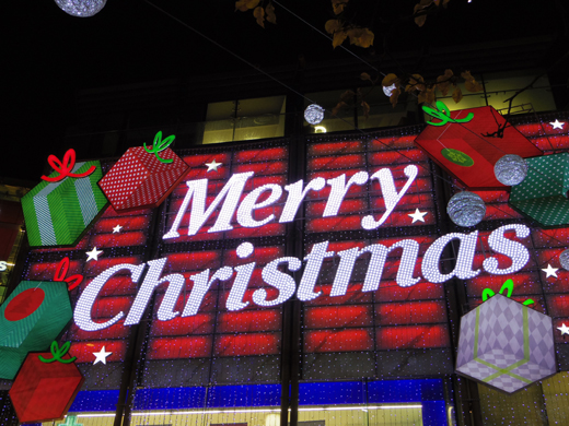 Christmas illumination, Oxford Circus, クリスマス・イルミネーション, オックスフォード・サーカス