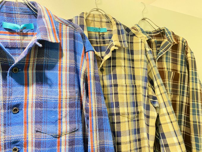 MUZE シャツ NEW ARRIVAL】MUZE - Cotton twill check Oversized Shirt | GYFT