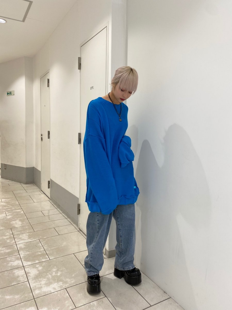 MUZE】OVERSIZE INSIDEOUT KNIT
