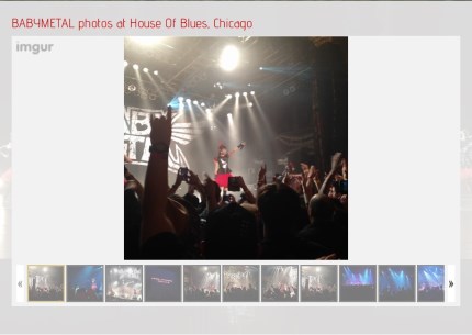 babymmetal photos at huse of bules, chicago