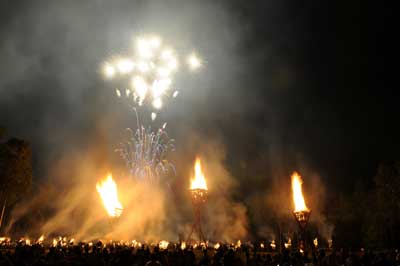 日和田高原 火祭り&花火