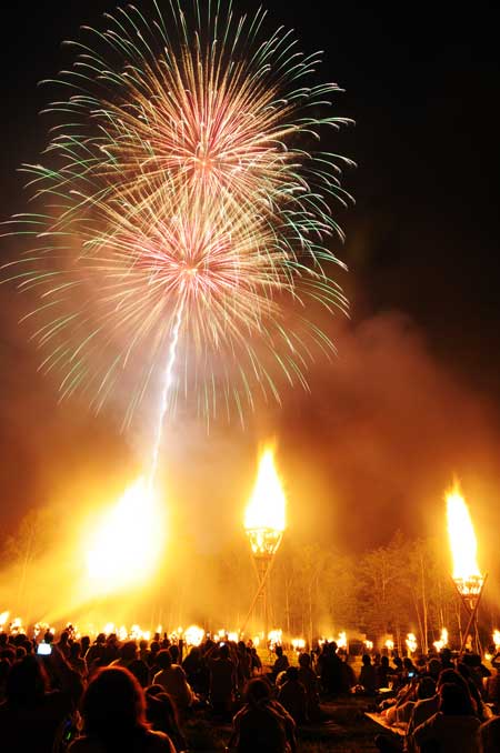 日和田高原 火祭り&花火