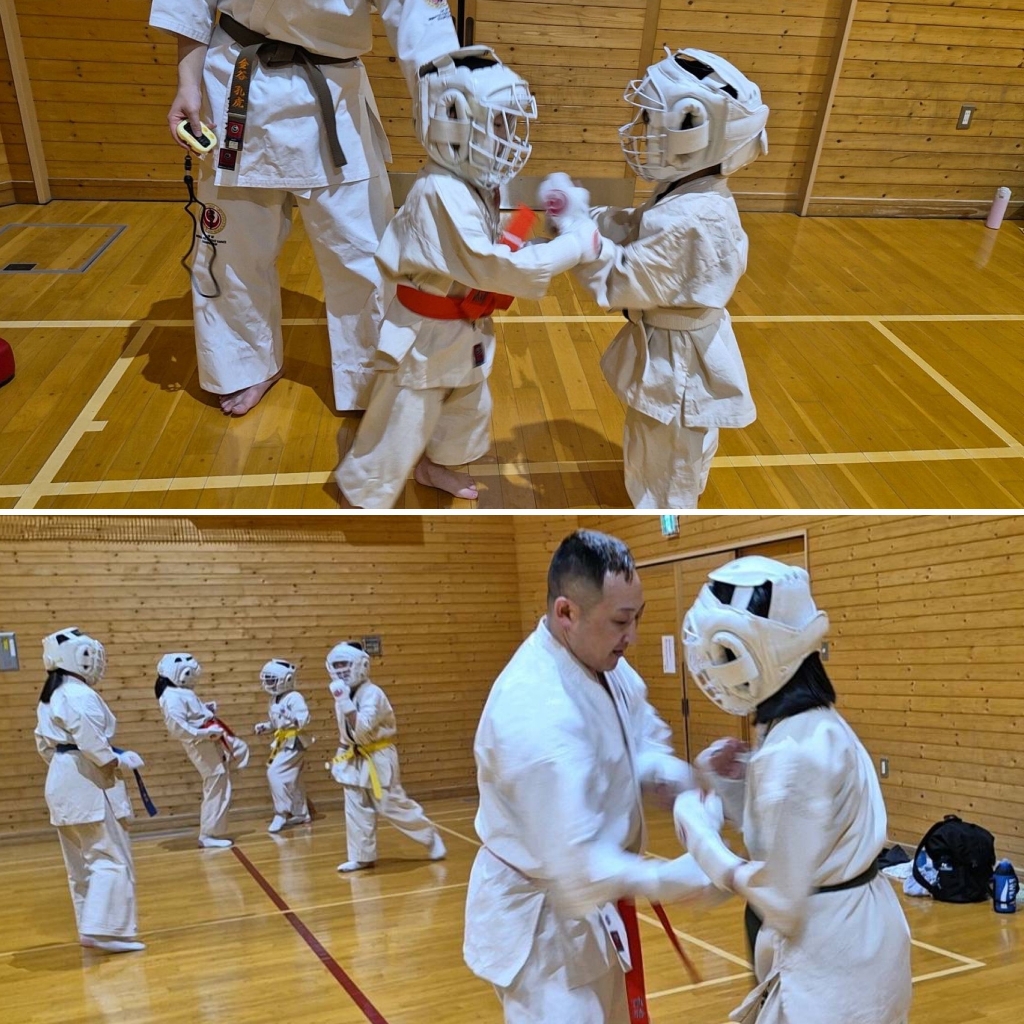 稚内道場　少年部一般部　組手稽古風景