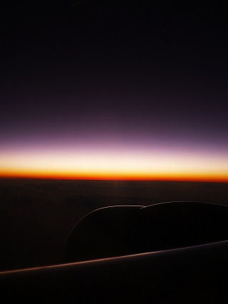 飛行機より 夕暮れ