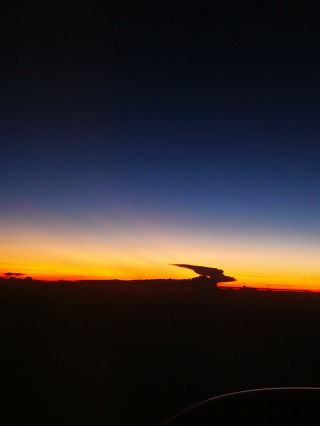 飛行機より 夕暮れ