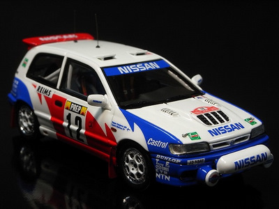 WOW estremamente raro Nissan Pulsar GTI-R Makinen M Carlo 1992 WRC 1:64 CM 'S KYOSHO 