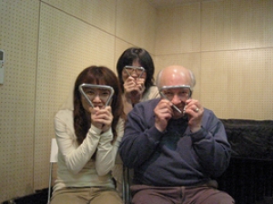 エムズラボにて。ちなみに一番先にこのポーズをとったのはエーベルさん。