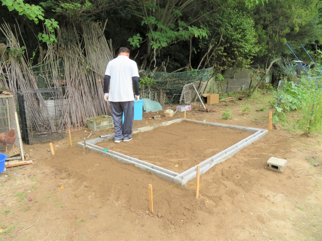 鶏小屋 DIY 秋海
