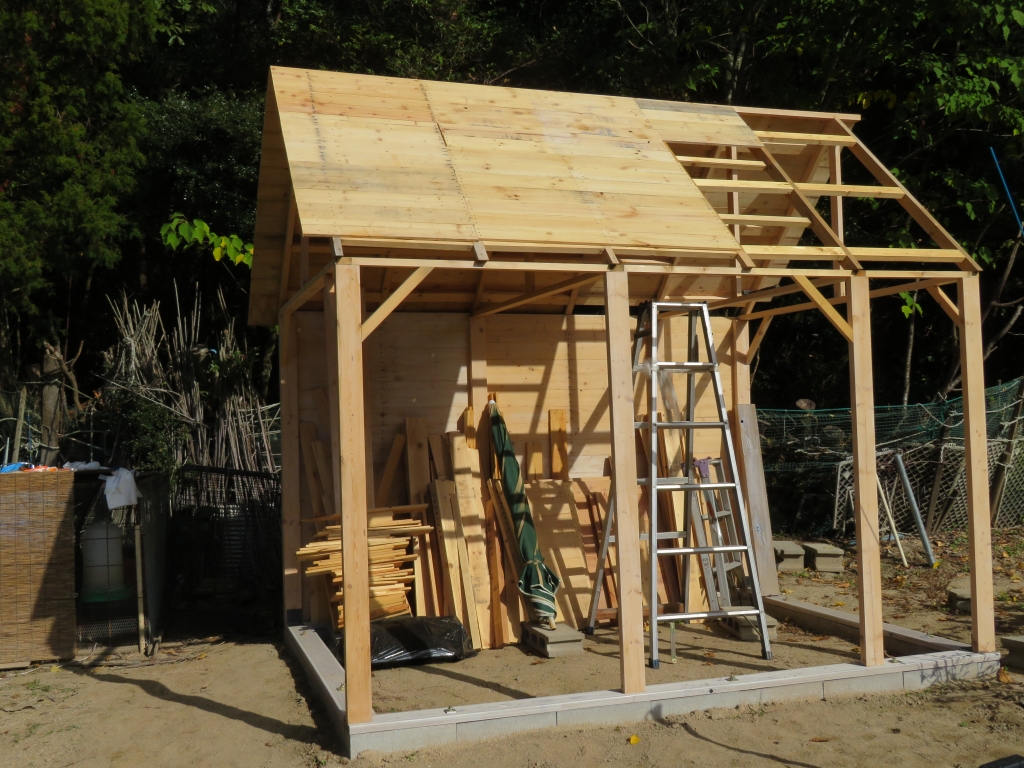 鶏小屋 DIY 秋海