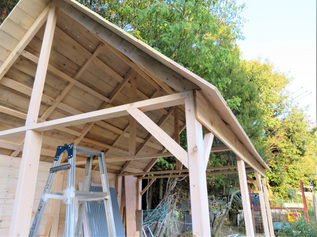 鶏小屋 DIY 秋海