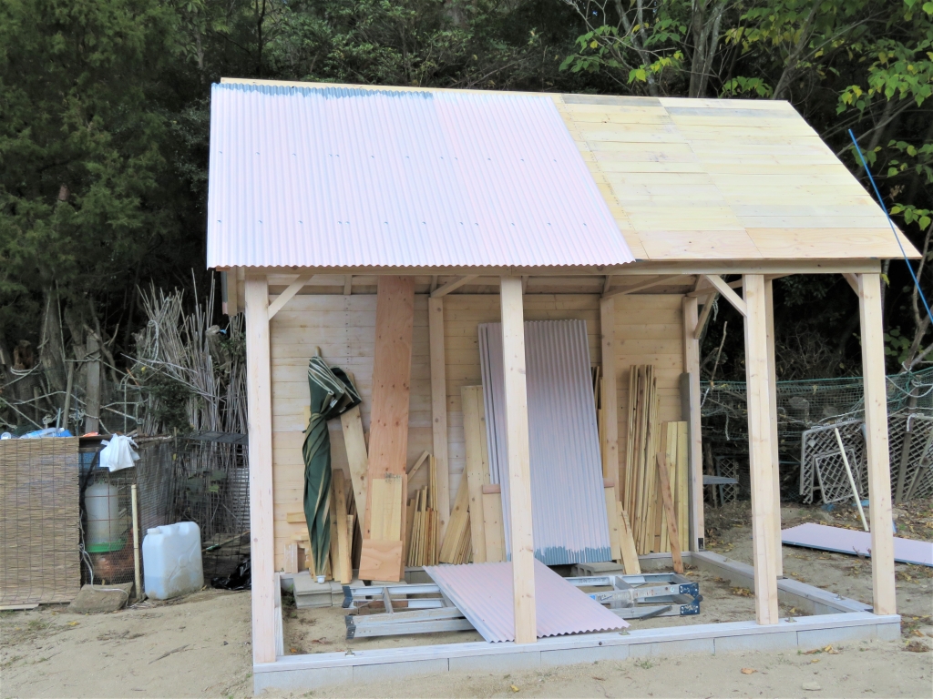 鶏小屋 DIY 秋海