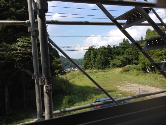 阿木川湖 作業中