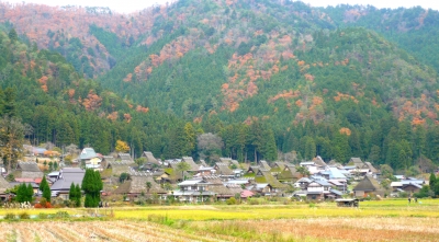 かやぶきの里 紅葉 京都