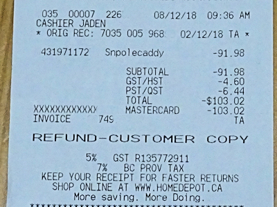 カナダでの役立つ情報 レシート カ ナ ダ 生活