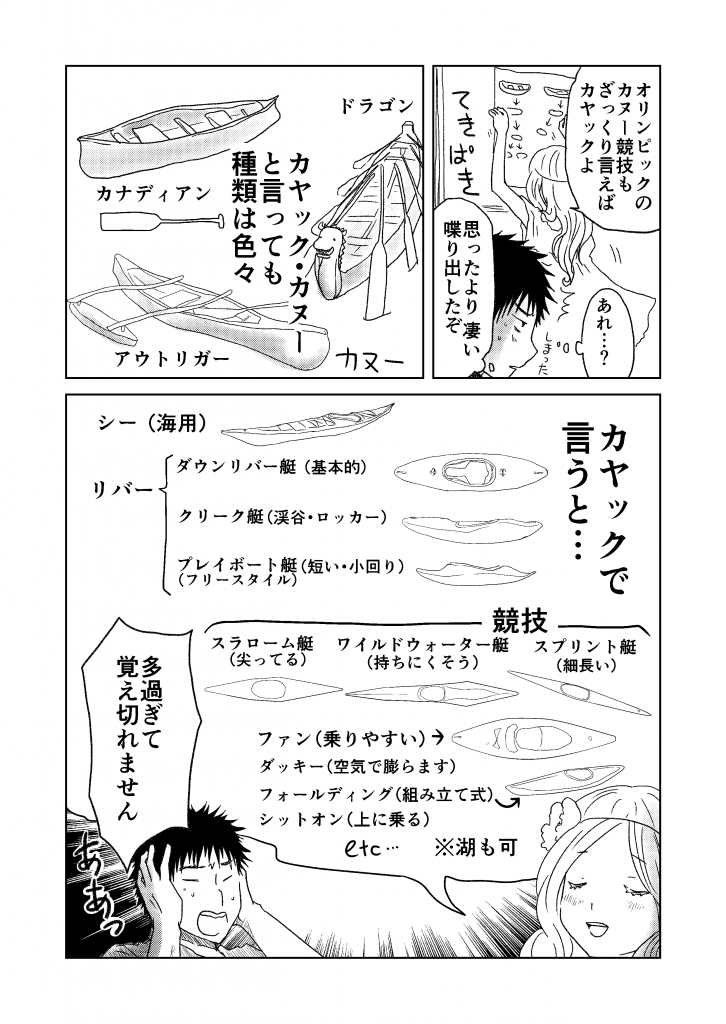 カヤック の漫画 リバーカヤックをしよう その１ らむ郎ブログ