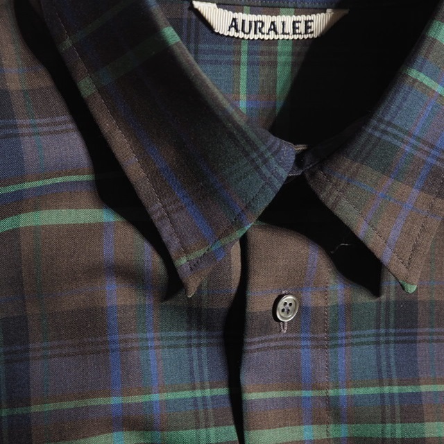 新入荷商品 AURALEE オーラリー 18AW SUPER LIGHT WOOL CHECK SHIRTS ...