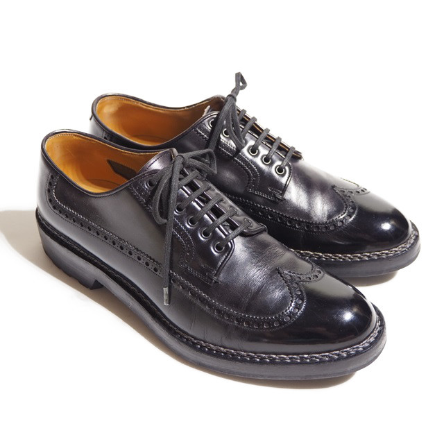 フラテッリ ジャコメッティ 40 FG216 ロングウィングチップ 黒-