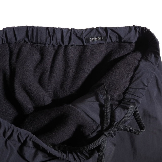 COMOLI コモリ 20AW 裏起毛 ナイロン トラックパンツ ネイビー 3 