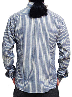 Sugar Cane Light 奬饤ȡSC26455COTTON/LINEN STRIPE WORK SHIRTS åȥͥ󥹥ȥ饤ץ