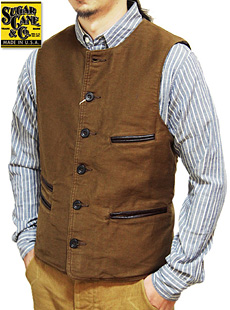 SUGAR CANE SC13132 【 9oz. 】 MOLESKIN WORK VEST 再入荷！ | Lua-Blog