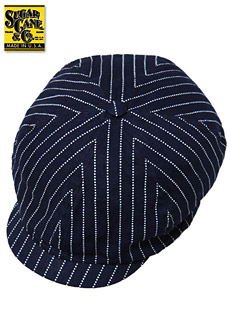 SUGAR CANE シュガーケン SC02070 【 9oz. 】 WABASH STRIPE APPLEJACK CAP ウォバッシュストライプアップルジャックキャップ ワークキャップ