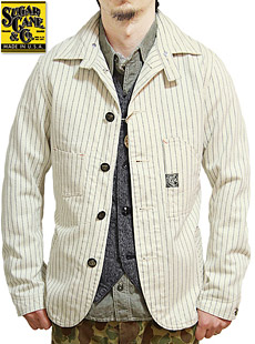 SUGAR CANE 奬  FICTION ROMANCEեޥ󥹡SC13021 11.5oz.  WHITE WABASH WORK COAT ۥ磻ȥХå 㥱å