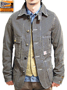 HEAD LIGHT إåɥ饤 ̾ HD13017 11oz.  BROWN HICKORY WORK COAT ֥饦ҥå꡼㥱å 