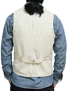 SUGAR CANE SC13022 【 11.5oz. 】 WHITE WABASH WORK VEST [ FICTION 
