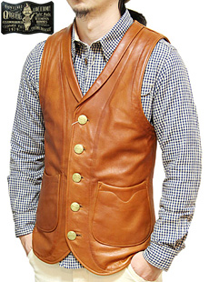 ORGUEIL OR-073 カウレザーワークベスト [ LEATHER WORKERS GILET