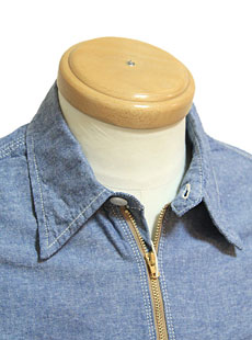 SUGAR CANE 奬SC26459L/S HALF ZIP CHAMBRAY WORK SHIRTS [ MADE IN U.S.A. ] ϡեåץ֥졼