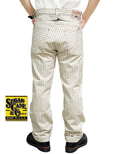 SUGAR CANEフィクションロマンス　ホワイトワバッシュワークパンツ SUGAR CANEフィクションロマンスホワイトワバッシュワークパンツ