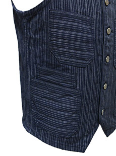 SUGAR CANE SC13256 【 8oz. 】 INDIGO STRIPE WORK VEST [ FICTION