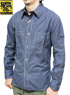 SUGAR CANE 奬  FICTION ROMANCEեޥ󥹡SC26904 5oz.  INDIGO CHECK WORK SHIRT ǥå