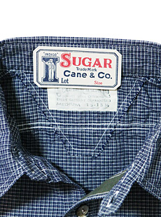 SUGAR CANE 奬  FICTION ROMANCEեޥ󥹡SC26904 5oz.  INDIGO CHECK WORK SHIRT ǥå