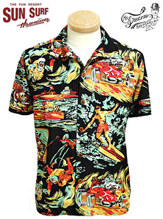 SUN SURF×Mister Freedom SC36970 COTTON/RAYON ROCK'N ROLL SHIRT SUN SURF×Mister Freedom SC36970 COTTON/RAYON ROCK'N ROLL SHIRT