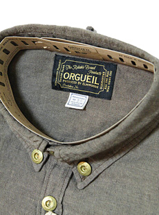 ORGUEIL 륲桡OR-5005F֥饦󥷥֥졼ܥ󥷥 [ BROWN CHAMBRAY BUTTON-DOWN SHIRTS ]