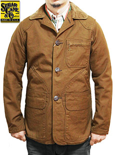 シュガーケーン)13ozブラウンキャンバス・ハンティングジャケット 13oz