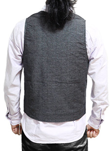 PHERROW'S ブラックウォバッシュストライプ ベスト サイズ38 最新作