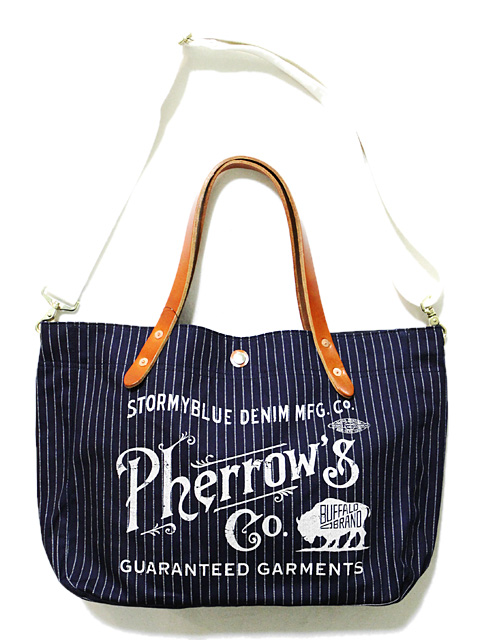 フェローズ　デニムバッグ Pherrow's（フェローズ） PSBG1 ウォバッシュストライプ