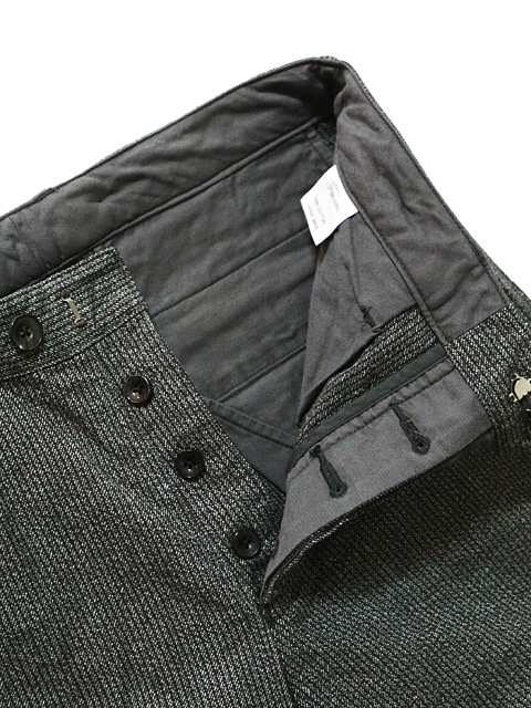 アットラストWOOL TROUSERS STRIPEストライプ トラウザーパンツ JOHNLAWRENCESULLIVAN - Wool stripe pleated trousers （BLACK