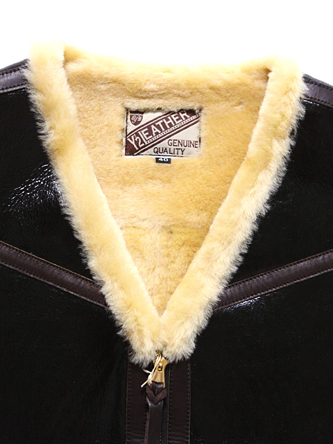 Y'2 LEATHER(ワイツーレザー) YM-06 C-3ムートンベスト [ 羊革 Y'2 LEATHER(ワイツーレザー) YM-06 C-3ムートンベスト [ 羊革