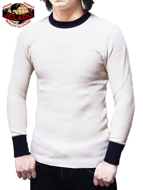 JELADO ジェラード メガ サーマル クルーネック 長袖 Tシャツ 2トーン