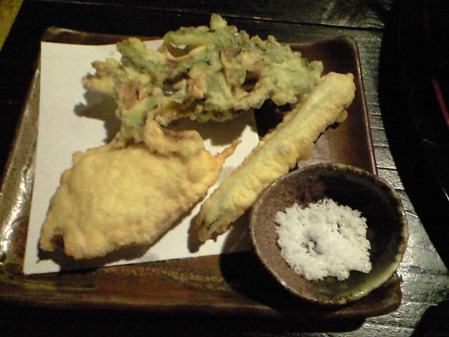 土地野菜のてんぷらです