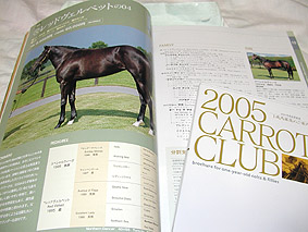キャロットクラブの2005年募集馬パンフとDVD
