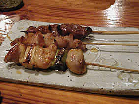 おいしい串焼きにお酒で楽しいひと時を過ごしました。