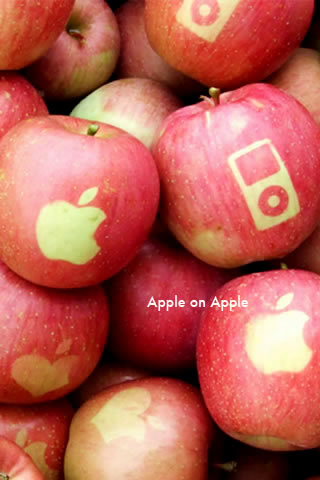 壁紙 Iphone Wallpaper Apple On Apple 追記 Blog Nobon