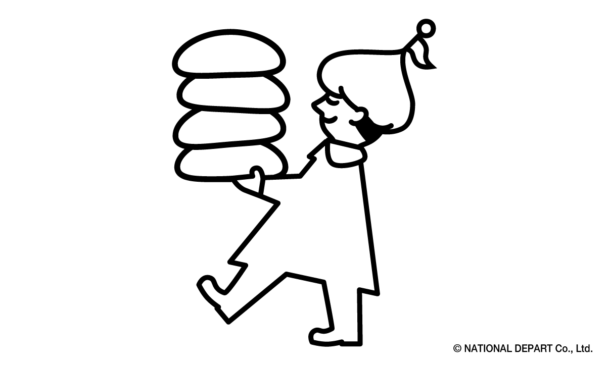 ナショナルデパート菓子ブランドロゴイラスト