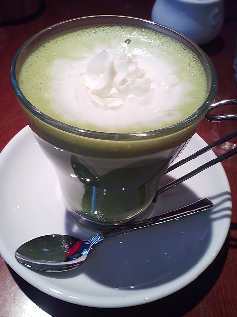 お茶したときの抹茶ラテ!
