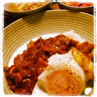 自分で作りましたトマトカレー